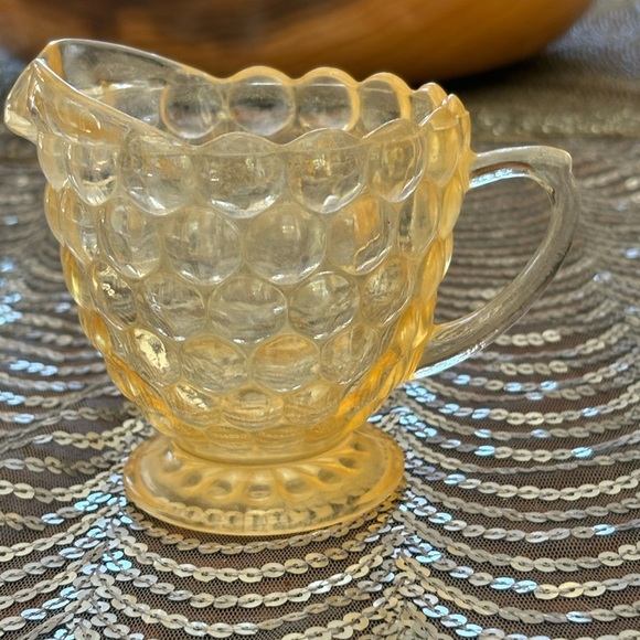 Vintage anchor hocking bubble Glass Creamer - Picture 1 of 7